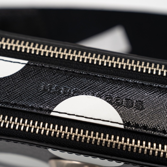 Marc Jacobs Black White Polka Dot Snapshot Camera Bag Shoulder - Picture 8 of 10